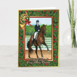 Hanoverian Dressage Horse Blank met kerstkaart Feestdagen Kaart