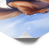 Hanoverian Scenthound Snowy Forest Cabin Santa Hat Perfect Poster (Hoek)