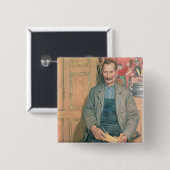 Hans Arnbom , The Carpenter Vierkante Button 5,1 Cm (Voorkant /achterkant)