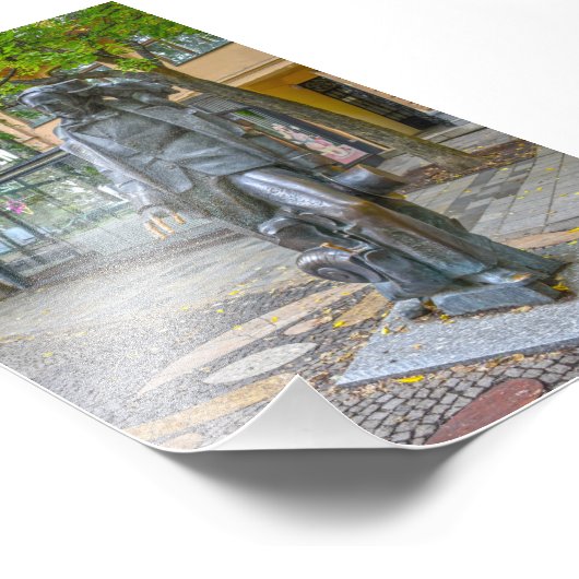 Hans Christelijk Andersen Standbeeld, Bratislava,  Foto Afdruk (Hoek)