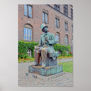 Hans Christelijk Andersen Statue, Kopenhagen Poster