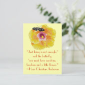 Hans Christelijk Anderson Butterfly Quote Briefkaart (Staand voorkant)