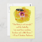 Hans Christelijk Anderson Butterfly Quote Briefkaart (Voorkant / Achterkant)