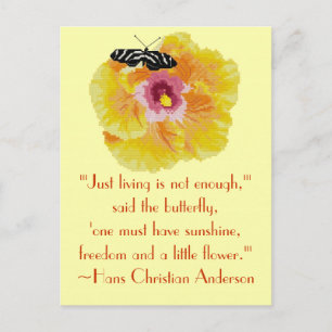 Hans Christelijk Anderson Butterfly Quote Briefkaart