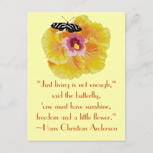 Hans Christelijk Anderson Butterfly Quote Briefkaart (Voorkant)