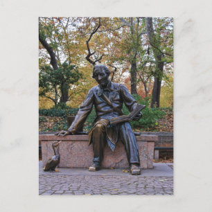 Hans Christian Andersen, Central Park, NYC Briefkaart