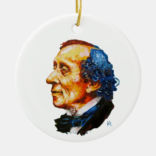 Hans Christian Andersen painting Keramisch Ornament (Voorkant)