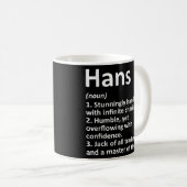 HANS Definition Personalized Name Funny Birthday Koffiemok (Voorkant rechts)