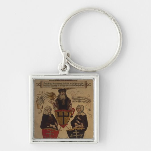 Hans Fugger twee vrouwen Clara Widolf en Elisabeth Sleutelhanger (Voorkant)