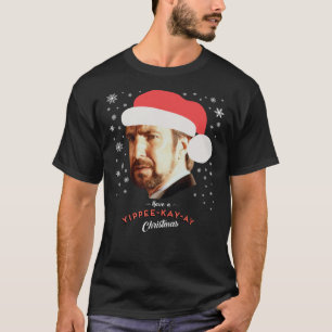 Hans Gruber heeft een Yippee Kay Ay kerstman die h T-shirt