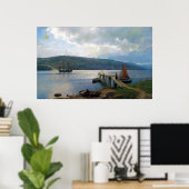 Hans Gude The Jetty in Feste Near Moss Poster (Thuiskantoor)