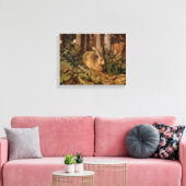 Hans Hoffmann A hare in het bos Canvas Afdruk (Insitu (Woonkamer))