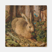 Hans Hoffmann A hare in het bos Magneet (Voorkant)