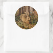 Hans Hoffmann A hare in het bos Ronde Sticker (Tas)