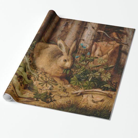 Hans Hoffmann Een haas in het bos kunst Cadeaupapier (Uitgerold)