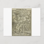 HANS HOLBEIN ADAM & EVE UIT PARADISE GEDROOGD BRIEFKAART (Voorkant)