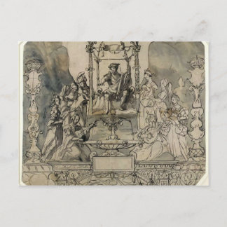 Hans Holbein - Apollo en de Muses op Parnassus Briefkaart