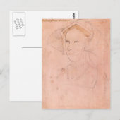 Hans Holbein de Younger-Queen Mary I Tudor Briefkaart (Voorkant / Achterkant)