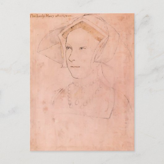Hans Holbein de Younger-Queen Mary I Tudor Briefkaart (Voorkant)