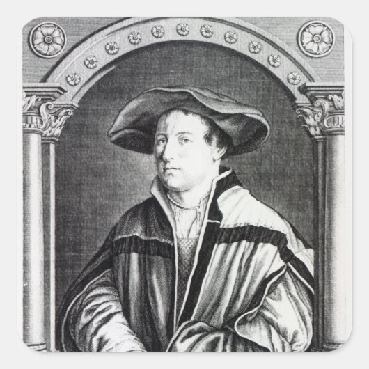 Hans Holbein de Younger Vierkante Sticker (Voorkant)
