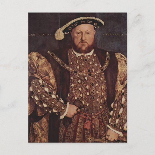 Hans Holbein het jongere portret van Henry VIII Briefkaart (Voorkant)