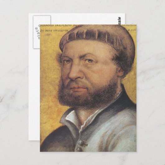 Hans Holbein het Younger-Self Portret Briefkaart (Voorkant / Achterkant)