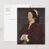 Hans Holbein-Portrait van Margaret Wyatt, Lady Lee Briefkaart (Voorkant / Achterkant)