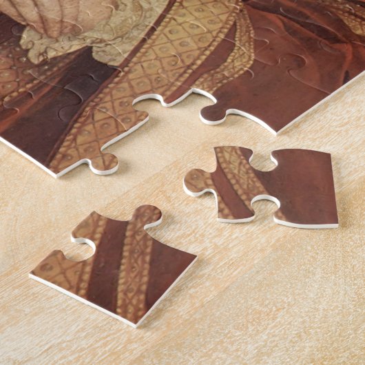 Hans Holbein-Portret van Anne of Cleves Legpuzzel (Zijkant)