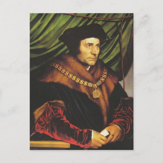 Hans Holbein - Portret van Sir Thomas Meer Briefkaart (Voorkant)