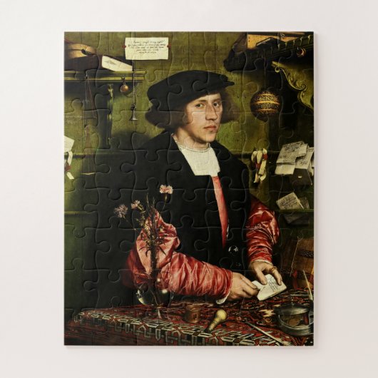 Hans Holbein the Younger - The Merchant Georg Gisz Legpuzzel (Verticaal)