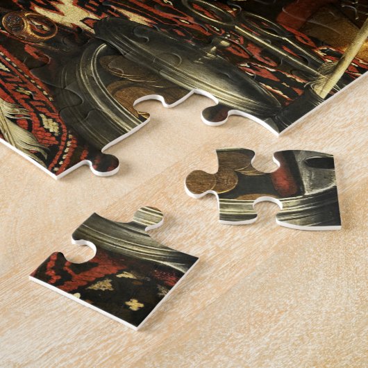 Hans Holbein the Younger - The Merchant Georg Gisz Legpuzzel (Zijkant)