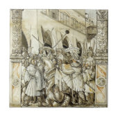 Hans Holbein- Vernedering van de keizer Valerian Tegeltje (Voorkant)