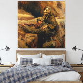 Hans Larwin - Soldat und Tod (1917) Canvas Afdruk (Insitu (Slaapkamer))