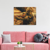 Hans Larwin - Soldat und Tod (1917) Canvas Afdruk (Insitu (Woonkamer))