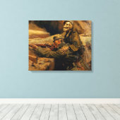 Hans Larwin - Soldat und Tod (1917) Canvas Afdruk (Insitu (Houten vloer))