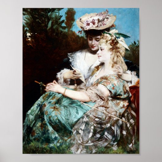 Hans Makart, De liefdesbrief (1875) Poster (Voorkant)