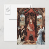 Hans Memling-Madonna, Kind Enthroned met Angels Briefkaart (Voorkant / Achterkant)