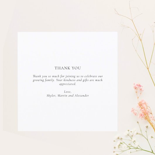 Hans-optreden Newborn Foto Collage Hartelijk dank Bedankkaart