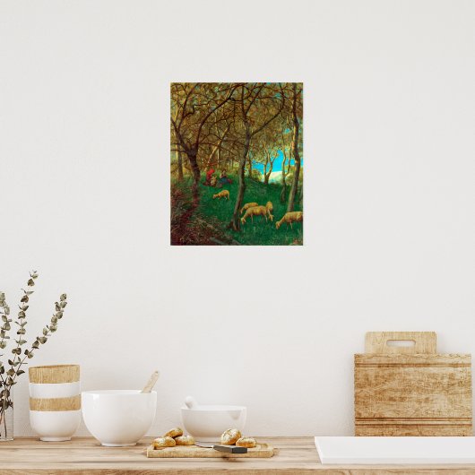 Hans Thoma At Lake Garda Poster (Keuken)