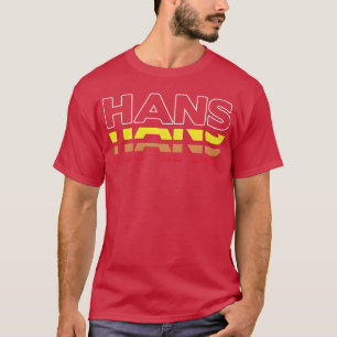 Hans voornaam grappige vintage zonsondergang Hans T-shirt