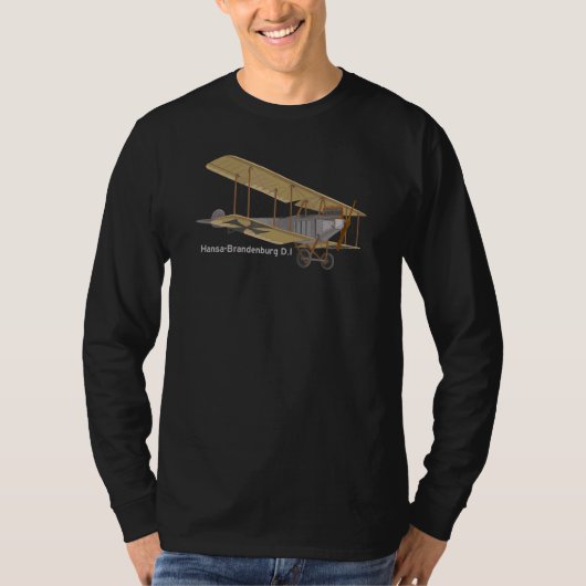 Hansa Brandenburg Di German Ww1 Vighter Biplane Di T-shirt (Voorkant)