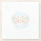 Hansa Puttuwa – Twee Verstrengelde Zwanen Glazen Onderzetter (Achterkant)