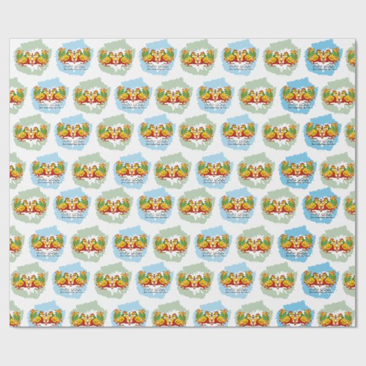 Hansa Puttuwa – Two Entwined Swans Cadeaupapier (Vlak)