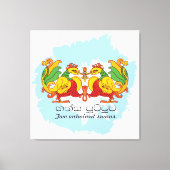 Hansa Puttuwa – Two Entwined Swans Canvas Afdruk (Voorkant)