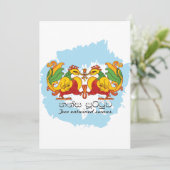 Hansa Puttuwa – Two Entwined Swans Feestdagenkaart (Staand voorkant)