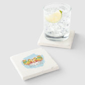 Hansa Puttuwa – Two Entwined Swans Stenen Onderzetter (Zijkant)