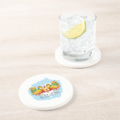 Hansa Puttuwa – Two Entwined Swans Zandsteen Onderzetter (Zijkant)