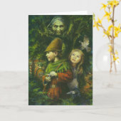 Hansel and Gretel Greetings Kaart (Gele Bloem)