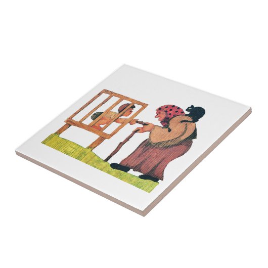 Hänsel en de heks tegeltje (Zijkant)