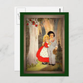 Hansel en Gretel aan Forest Edge Briefkaart (Voorkant / Achterkant)